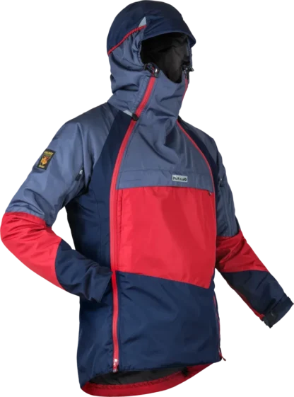 Mens Mountaineering Smock Paramo Velez Evolution Hybrid In Midnight Fire Indigo Angled