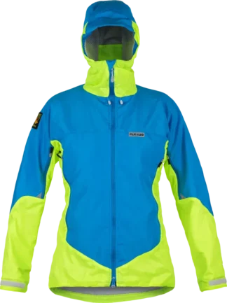 Womens Velez Jacket Neon Blue High Vis Yellowomens Womens Waterproof Front