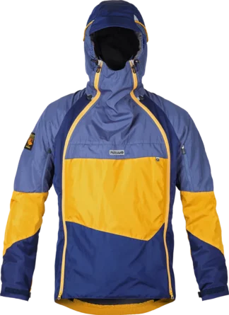 Mens Mountaineering Waterproof Smock Paramo Velez Evolution Midnight Gold Indigo Front