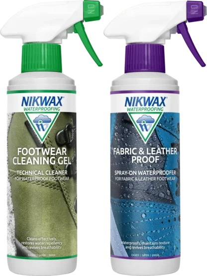 Nikwax Footwear Cleaning Gel and Fabric and Leather Proof Twin Pack