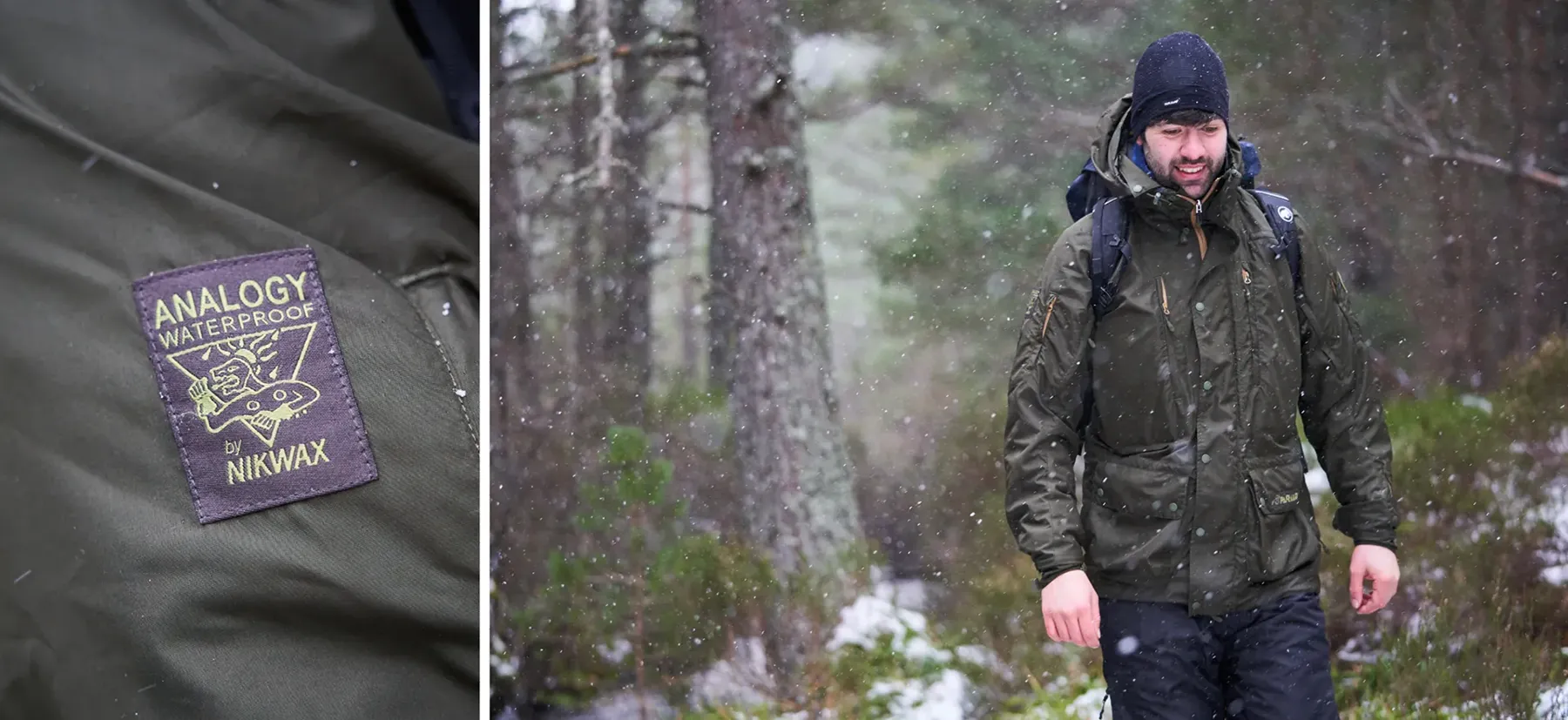 Mens Bird Watching Halkon 360 Jacket Moss hiking in the snow - Higher Resolution